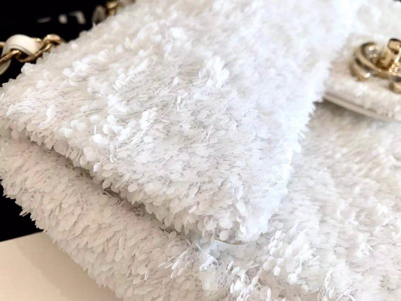 CHANEL ‘Snow White’ Sequins Flap BagJOJOKKREPLICAS | High Quality Replica Watches & Bags