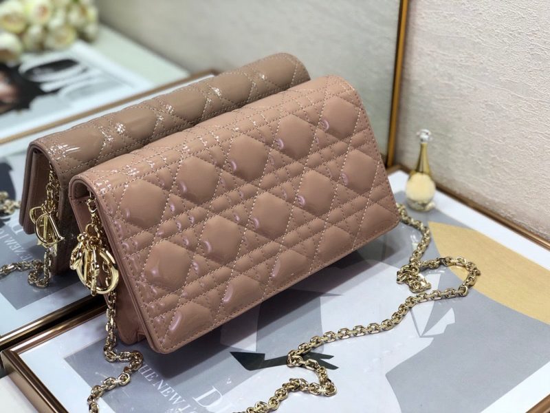 DIOR ‘Lady DIOR’ Pouch Patent Cannage CalfskinJOJOKKREPLICAS | High Quality Replica Watches & Bags