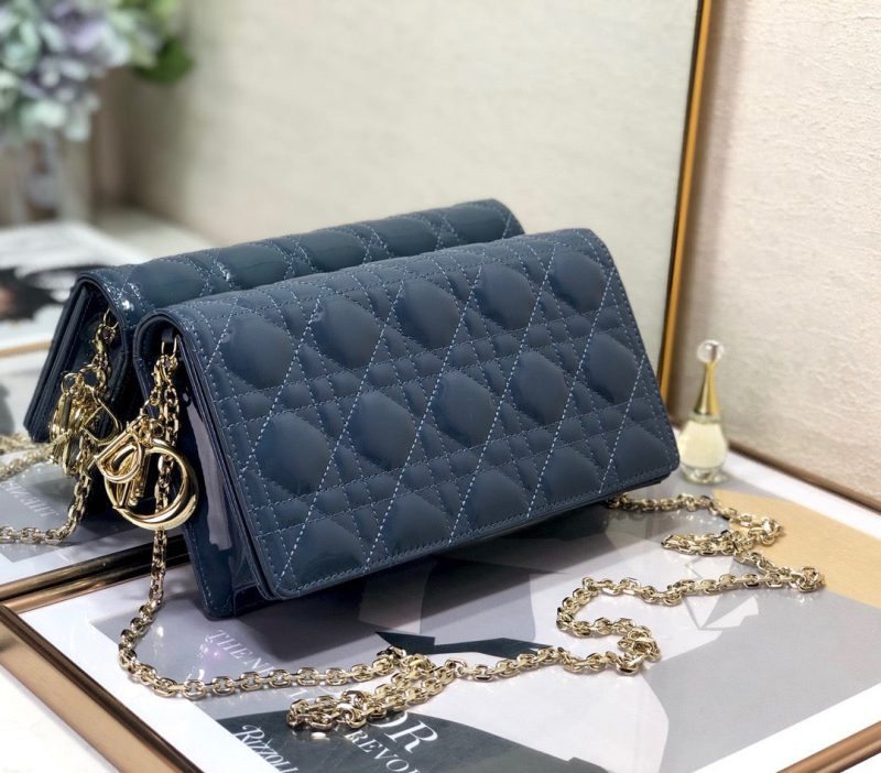 DIOR ‘Lady DIOR’ Pouch Patent Cannage CalfskinJOJOKKREPLICAS | High Quality Replica Watches & Bags