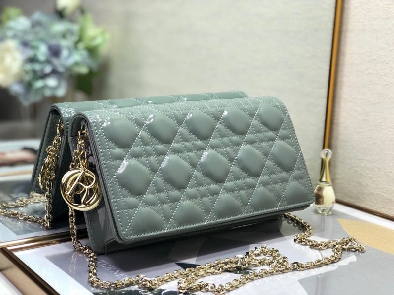 DIOR ‘Lady DIOR’ Pouch Patent Cannage CalfskinJOJOKKREPLICAS | High Quality Replica Watches & Bags