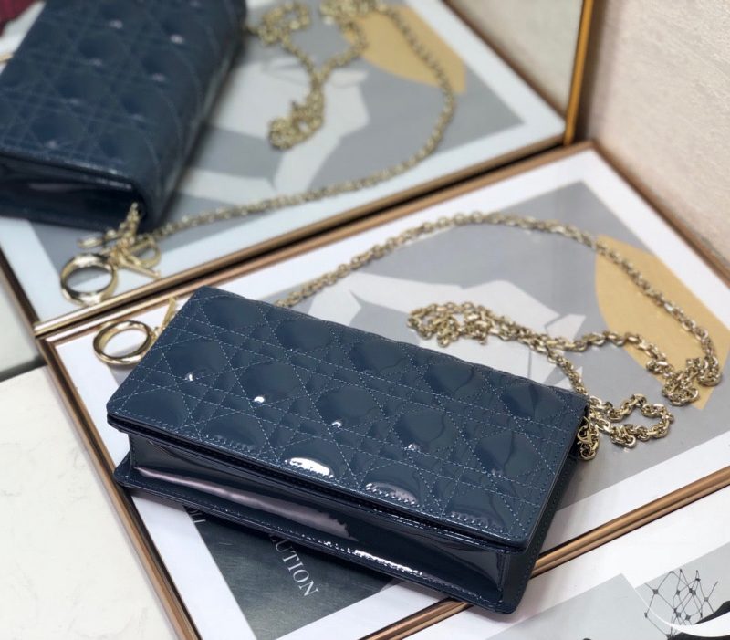 DIOR ‘Lady DIOR’ Pouch Patent Cannage CalfskinJOJOKKREPLICAS | High Quality Replica Watches & Bags