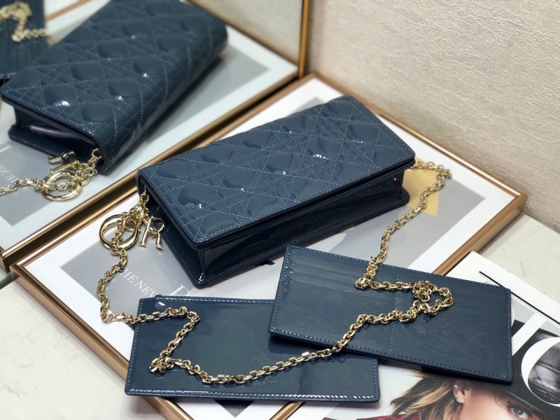 DIOR ‘Lady DIOR’ Pouch Patent Cannage CalfskinJOJOKKREPLICAS | High Quality Replica Watches & Bags