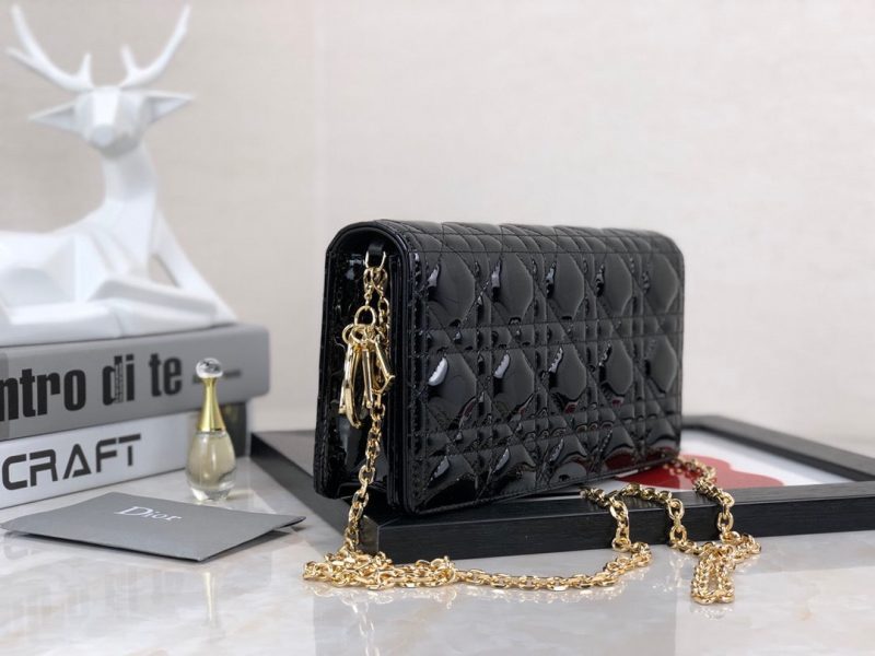 DIOR ‘Lady DIOR’ Pouch Patent Cannage CalfskinJOJOKKREPLICAS | High Quality Replica Watches & Bags