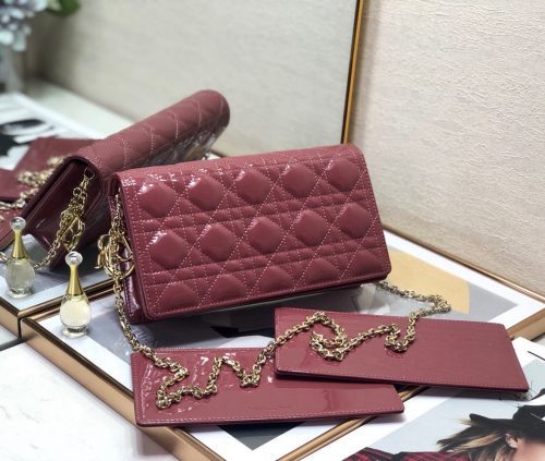 DIOR ‘Lady DIOR’ Pouch Patent Cannage CalfskinJOJOKKREPLICAS | High Quality Replica Watches & Bags