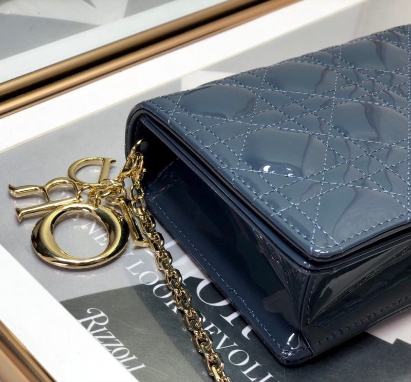 DIOR ‘Lady DIOR’ Pouch Patent Cannage CalfskinJOJOKKREPLICAS | High Quality Replica Watches & Bags