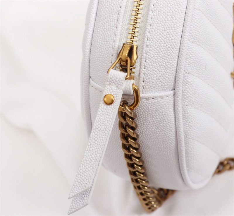 Saint Laurent VINYLE ROUND WHITE CAMERA BAGJOJOKKREPLICAS | High Quality Replica Watches & Bags