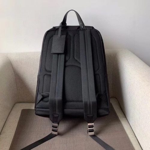 PRADA Black Logo Plaque Nylon and Saffiano Leather BackpackJOJOKKREPLICAS | High Quality Replica Watches & Bags