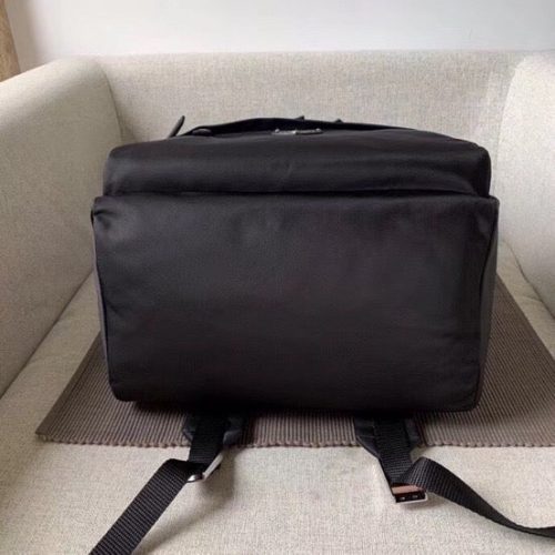 PRADA Black Logo Plaque Nylon and Saffiano Leather BackpackJOJOKKREPLICAS | High Quality Replica Watches & Bags
