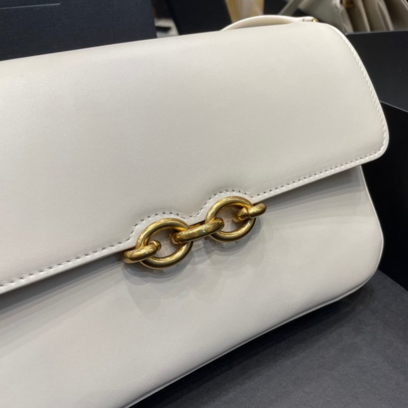 Saint Laurent LE MAILLON SATCHEL IN SMOOTH LEATHER BLANC VINTAGEJOJOKKREPLICAS | High Quality Replica Watches & Bags