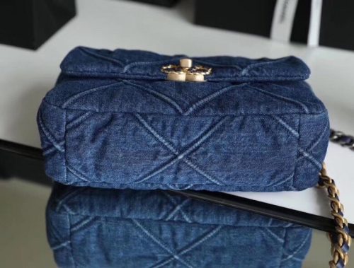 CHANEL ’19’ Flap Bag in Blue Denim 2020JOJOKKREPLICAS | High Quality Replica Watches & Bags