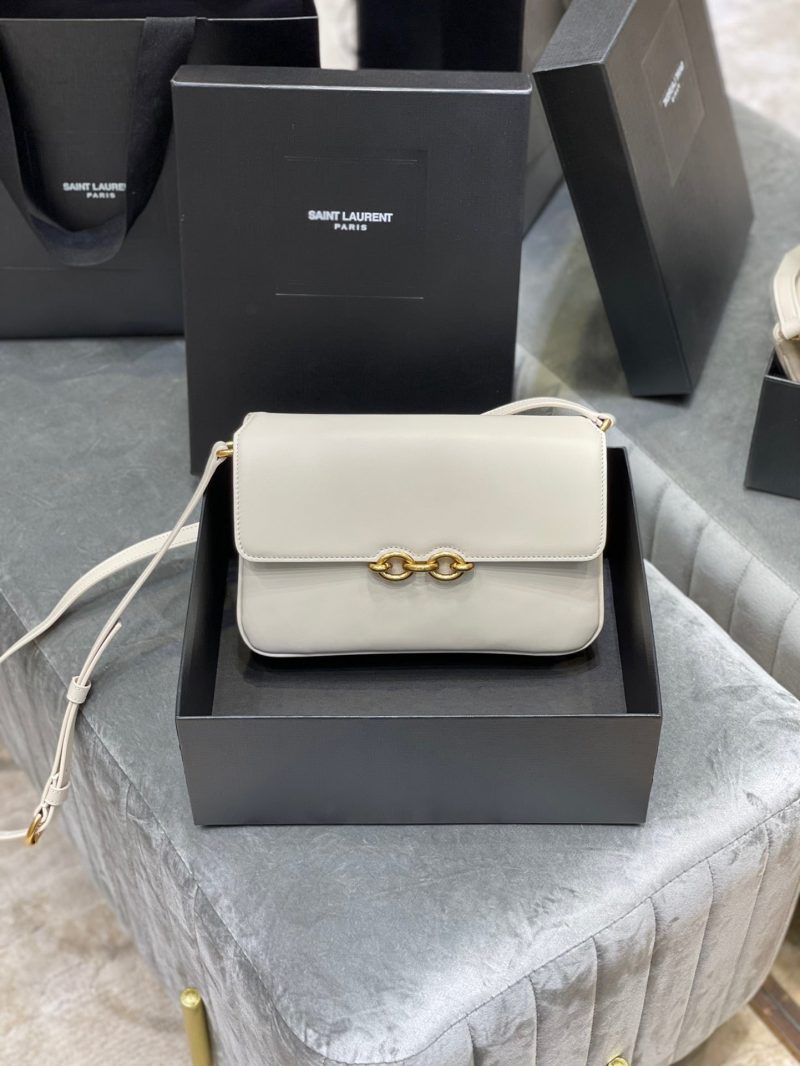Saint Laurent LE MAILLON SATCHEL IN SMOOTH LEATHER BLANC VINTAGEJOJOKKREPLICAS | High Quality Replica Watches & Bags