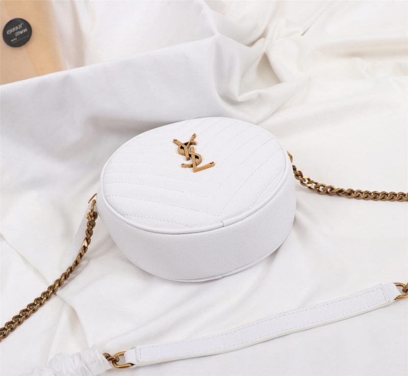 Saint Laurent VINYLE ROUND WHITE CAMERA BAGJOJOKKREPLICAS | High Quality Replica Watches & Bags