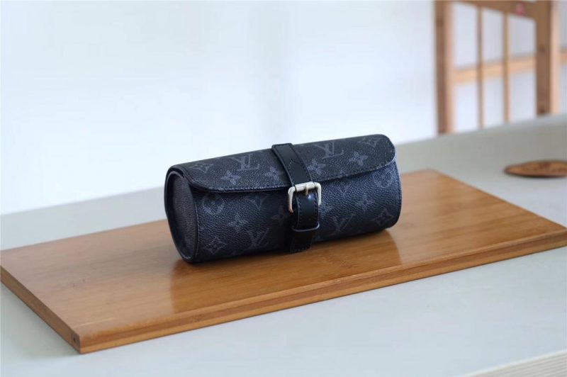 Louis Vuitton 3 WATCH CASE (Monogram Eclipse)JOJOKKREPLICAS | High Quality Replica Watches & Bags
