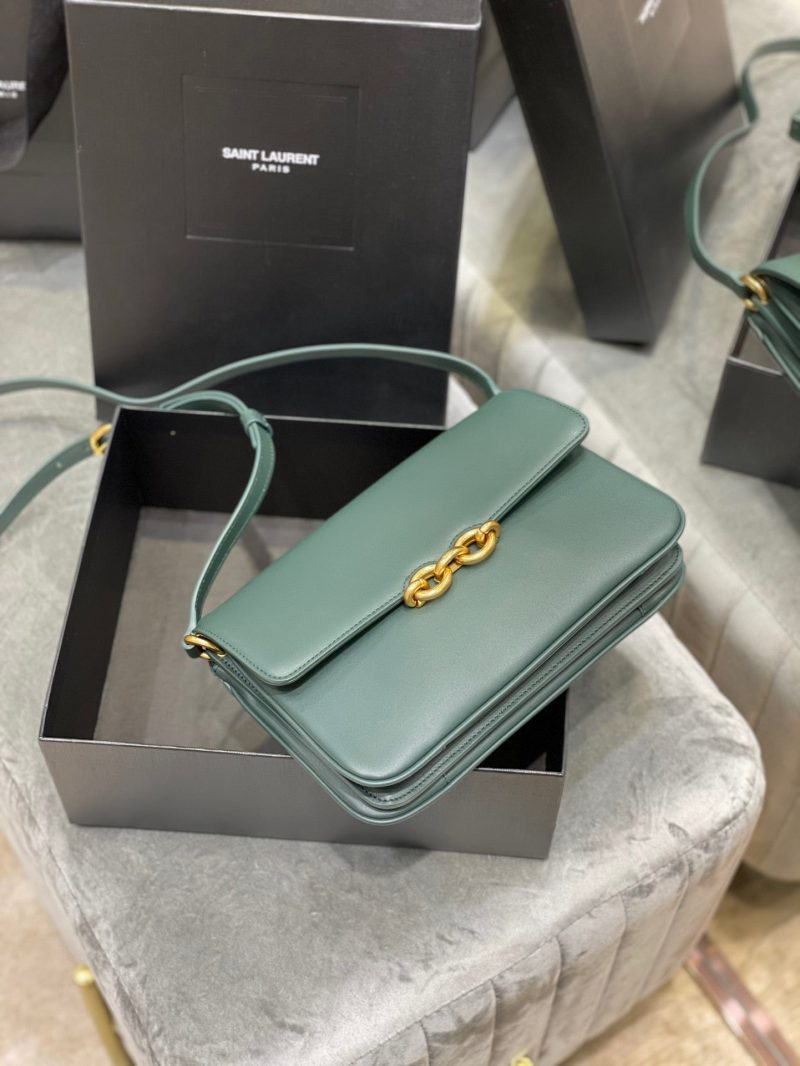 Saint Laurent LE MAILLON SATCHEL IN SMOOTH LEATHER DARK GREENJOJOKKREPLICAS | High Quality Replica Watches & Bags
