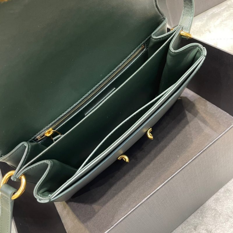 Saint Laurent LE MAILLON SATCHEL IN SMOOTH LEATHER DARK GREENJOJOKKREPLICAS | High Quality Replica Watches & Bags