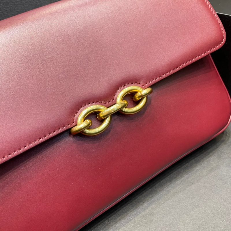 Saint Laurent LE MAILLON SATCHEL IN SMOOTH LEATHER ROUGE EROSJOJOKKREPLICAS | High Quality Replica Watches & Bags