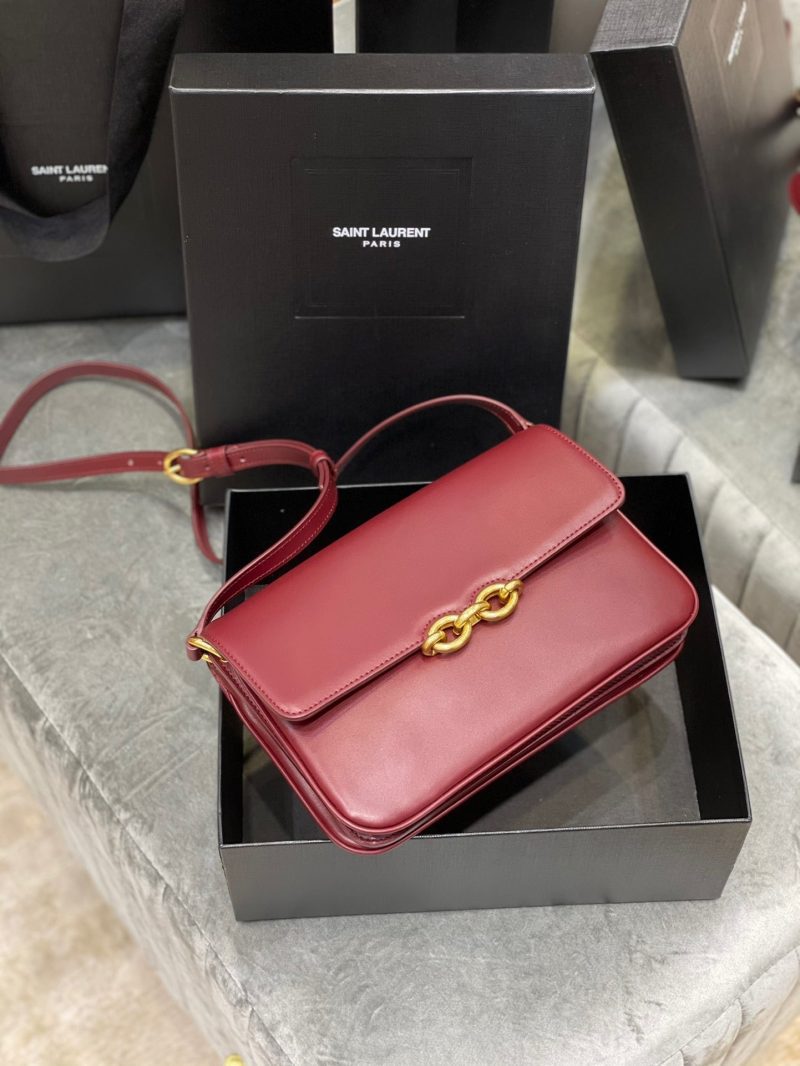 Saint Laurent LE MAILLON SATCHEL IN SMOOTH LEATHER ROUGE EROSJOJOKKREPLICAS | High Quality Replica Watches & Bags