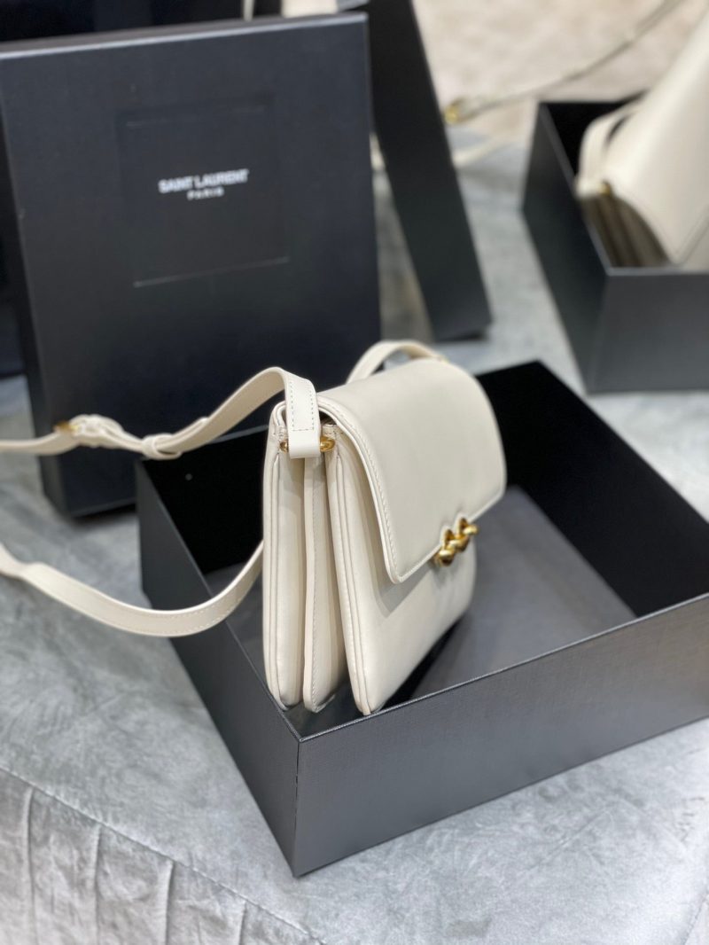 Saint Laurent LE MAILLON SATCHEL IN SMOOTH LEATHER BLANC VINTAGEJOJOKKREPLICAS | High Quality Replica Watches & Bags