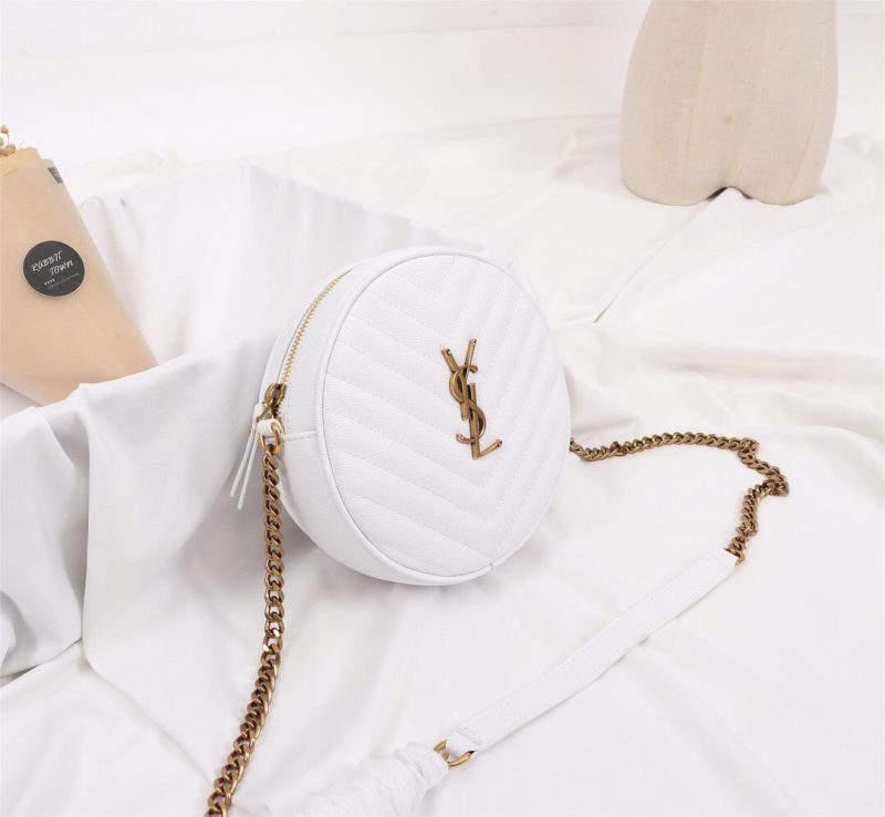 Saint Laurent VINYLE ROUND WHITE CAMERA BAGJOJOKKREPLICAS | High Quality Replica Watches & Bags