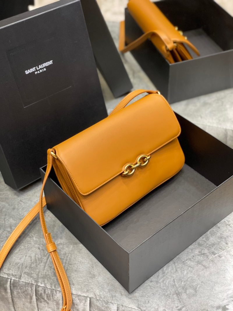 Saint Laurent LE MAILLON SATCHEL IN SMOOTH LEATHER MUSTARDJOJOKKREPLICAS | High Quality Replica Watches & Bags