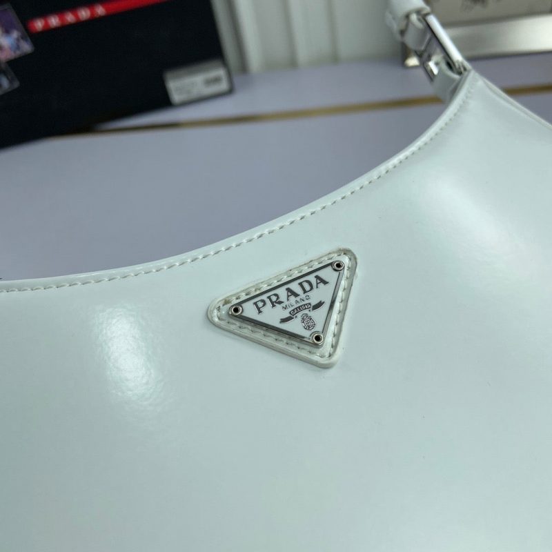 PRADA Cleo Brushed Leather Shoulder Bag WhiteJOJOKKREPLICAS | High Quality Replica Watches & Bags