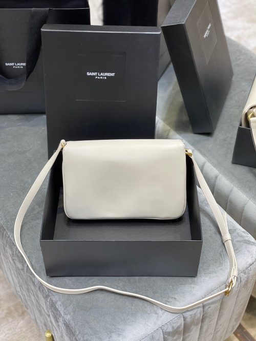 Saint Laurent LE MAILLON SATCHEL IN SMOOTH LEATHER BLANC VINTAGEJOJOKKREPLICAS | High Quality Replica Watches & Bags