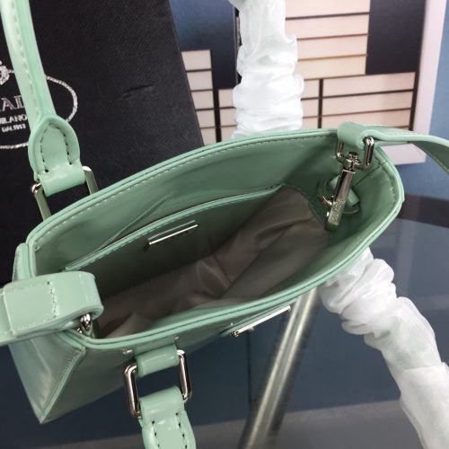 PRADA Small Brushed Leather Tote AquaJOJOKKREPLICAS | High Quality Replica Watches & Bags