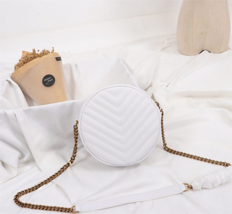 Saint Laurent VINYLE ROUND WHITE CAMERA BAGJOJOKKREPLICAS | High Quality Replica Watches & Bags