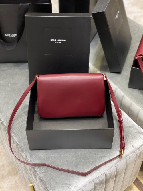 Saint Laurent LE MAILLON SATCHEL IN SMOOTH LEATHER ROUGE EROSJOJOKKREPLICAS | High Quality Replica Watches & Bags