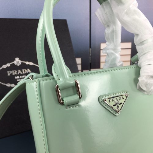 PRADA Small Brushed Leather Tote AquaJOJOKKREPLICAS | High Quality Replica Watches & Bags