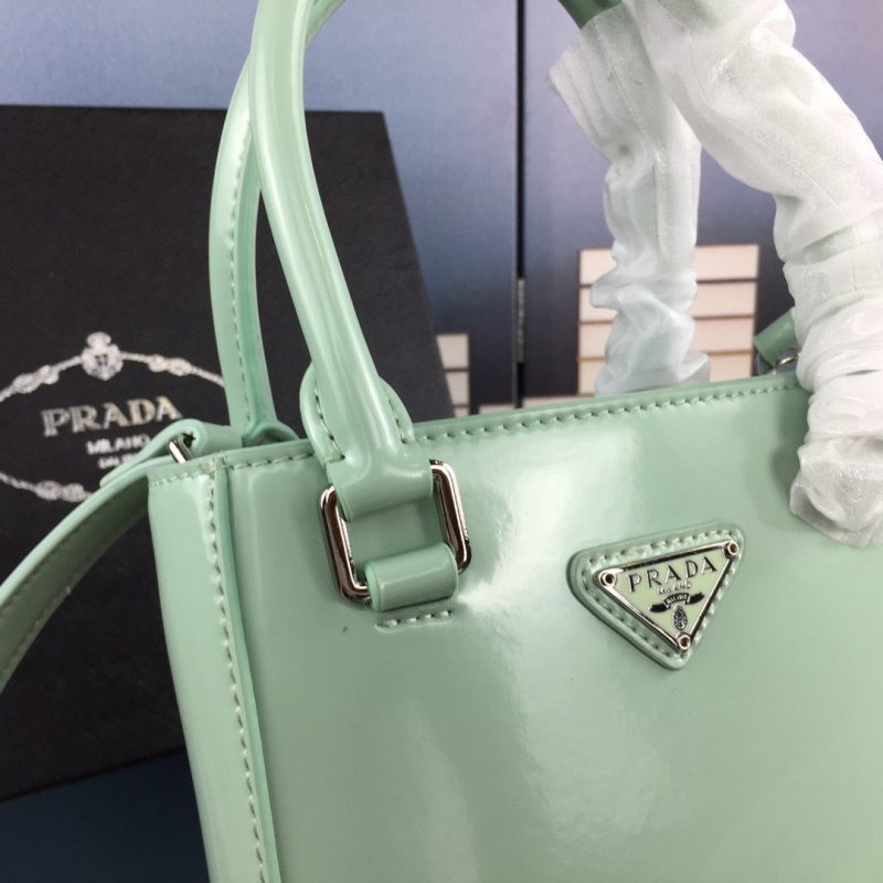 PRADA Small Brushed Leather Tote AquaJOJOKKREPLICAS | High Quality Replica Watches & Bags