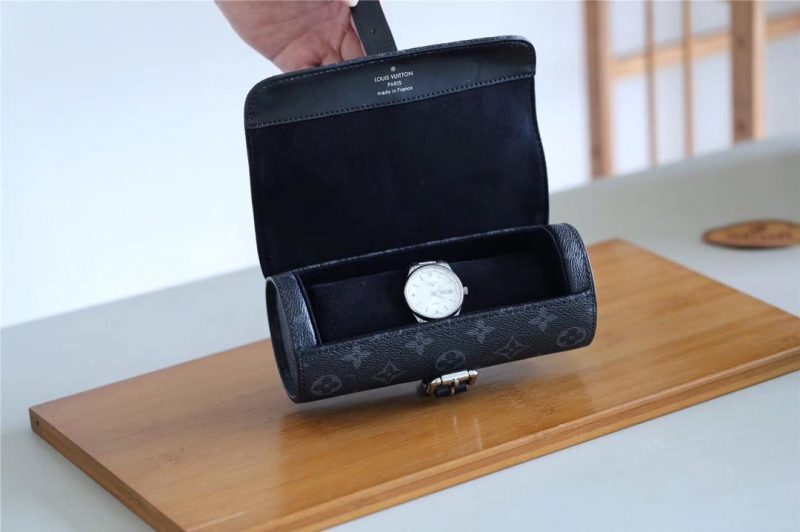 Louis Vuitton 3 WATCH CASE (Monogram Eclipse)JOJOKKREPLICAS | High Quality Replica Watches & Bags