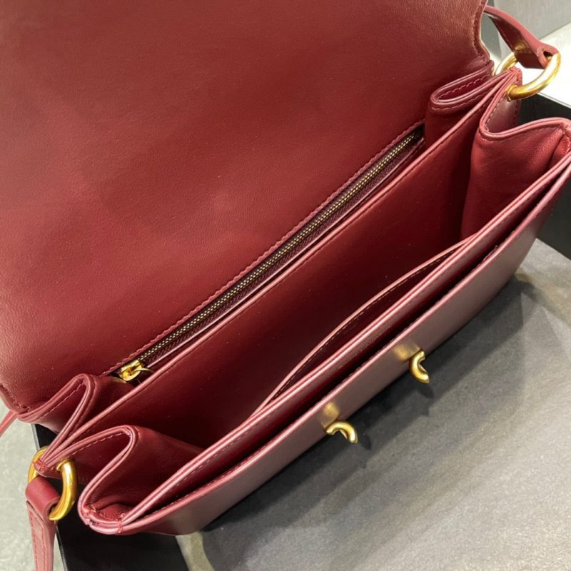 Saint Laurent LE MAILLON SATCHEL IN SMOOTH LEATHER ROUGE EROSJOJOKKREPLICAS | High Quality Replica Watches & Bags