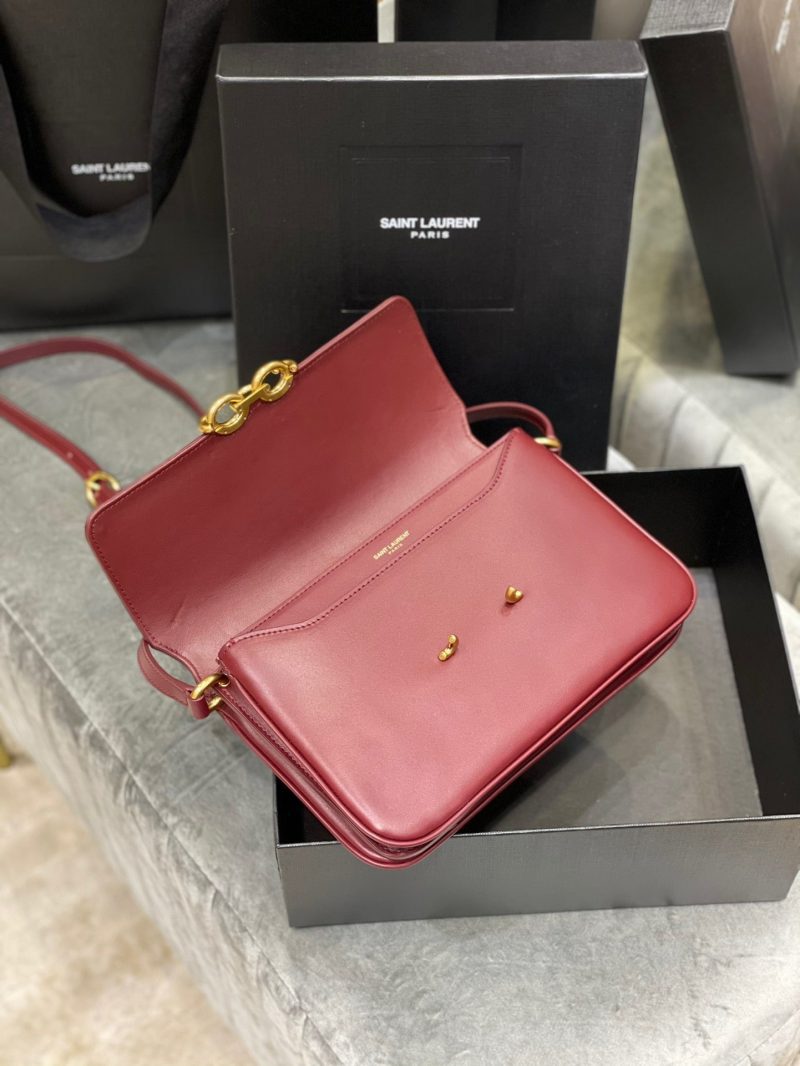 Saint Laurent LE MAILLON SATCHEL IN SMOOTH LEATHER ROUGE EROSJOJOKKREPLICAS | High Quality Replica Watches & Bags
