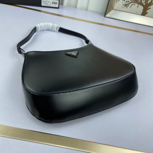 PRADA Cleo Brushed Leather Shoulder Bag BlackJOJOKKREPLICAS | High Quality Replica Watches & Bags