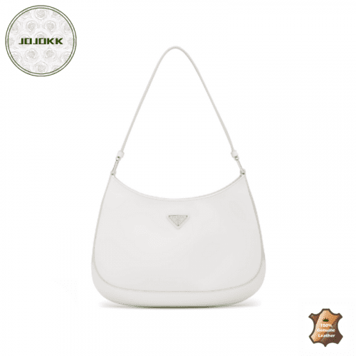 PRADA Cleo Brushed Leather Shoulder Bag WhiteJOJOKKREPLICAS | High Quality Replica Watches & Bags