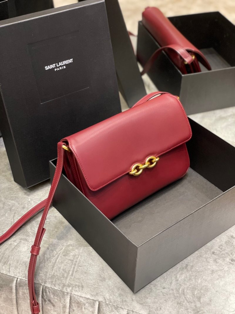 Saint Laurent LE MAILLON SATCHEL IN SMOOTH LEATHER ROUGE EROSJOJOKKREPLICAS | High Quality Replica Watches & Bags