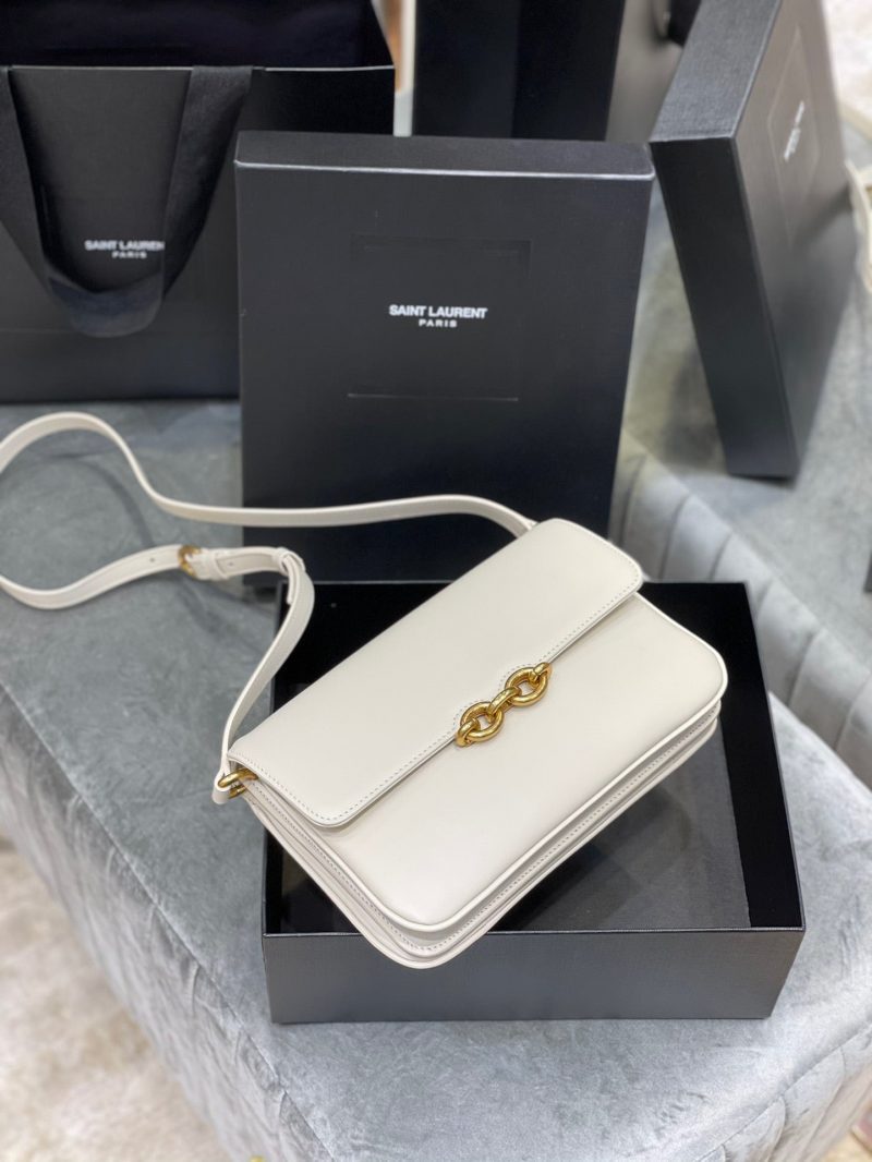 Saint Laurent LE MAILLON SATCHEL IN SMOOTH LEATHER BLANC VINTAGEJOJOKKREPLICAS | High Quality Replica Watches & Bags