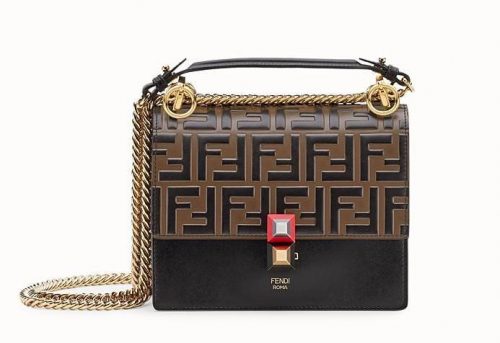 Fendi KAN I Black Leather BagJOJOKKREPLICAS | High Quality Replica Watches & Bags