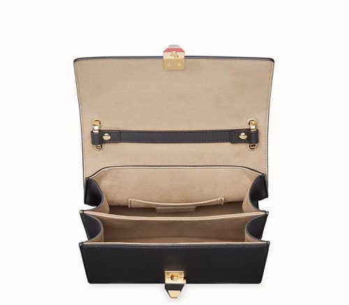 Fendi KAN I Black Leather BagJOJOKKREPLICAS | High Quality Replica Watches & Bags