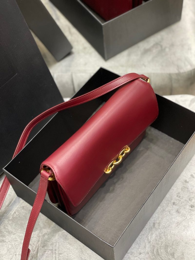 Saint Laurent LE MAILLON SATCHEL IN SMOOTH LEATHER ROUGE EROSJOJOKKREPLICAS | High Quality Replica Watches & Bags
