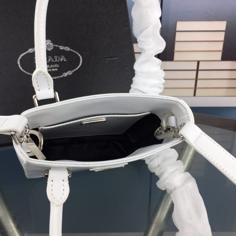 PRADA Small Brushed Leather Tote WhiteJOJOKKREPLICAS | High Quality Replica Watches & Bags