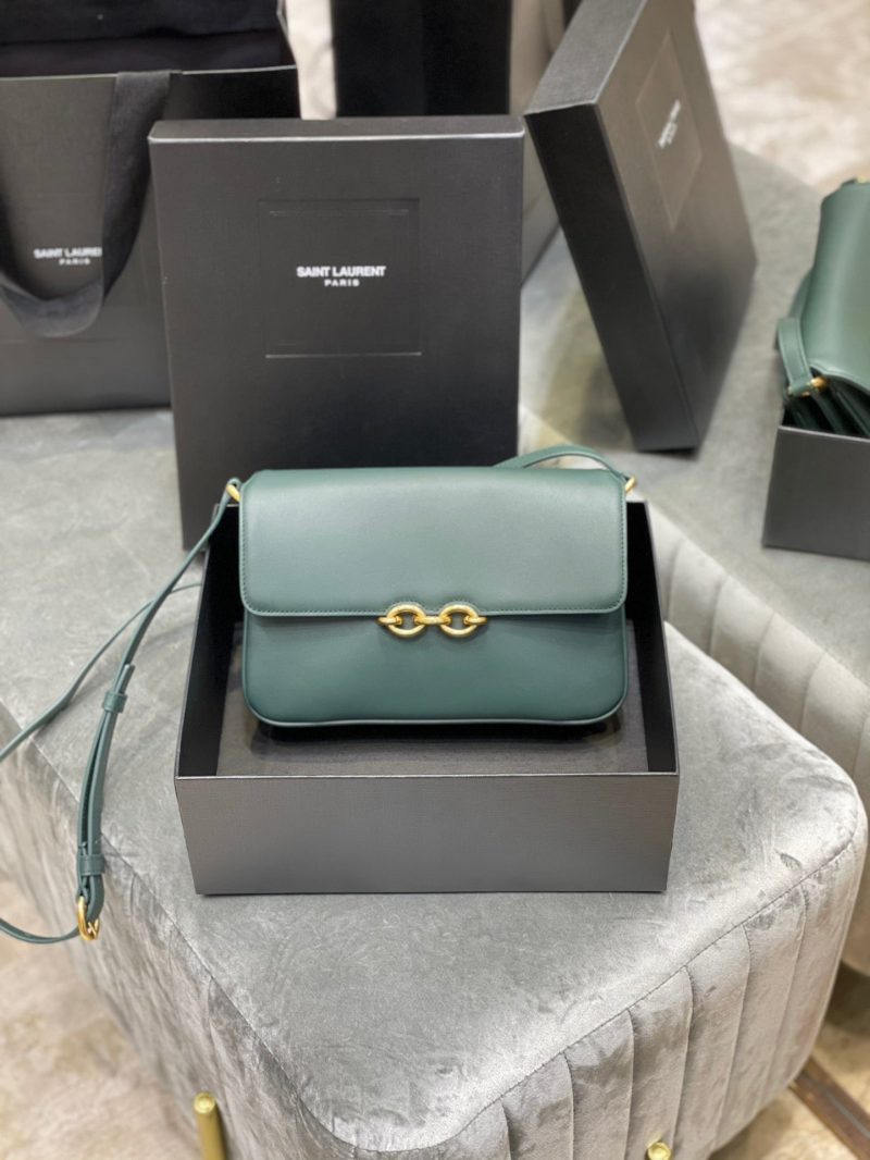 Saint Laurent LE MAILLON SATCHEL IN SMOOTH LEATHER DARK GREENJOJOKKREPLICAS | High Quality Replica Watches & Bags