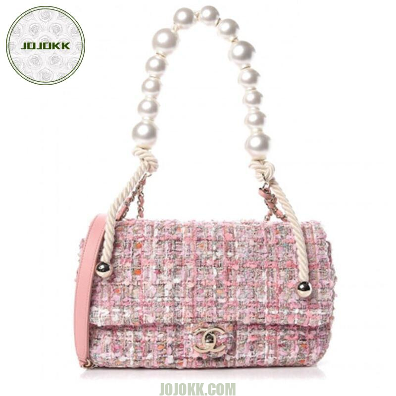 CHANEL Tweed Pearl Handle Flap BagJOJOKKREPLICAS | High Quality Replica Watches & Bags