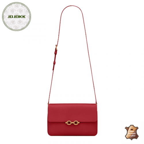 Saint Laurent LE MAILLON SATCHEL IN SMOOTH LEATHER ROUGE EROSJOJOKKREPLICAS | High Quality Replica Watches & Bags
