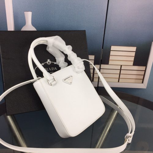 PRADA Small Brushed Leather Tote WhiteJOJOKKREPLICAS | High Quality Replica Watches & Bags