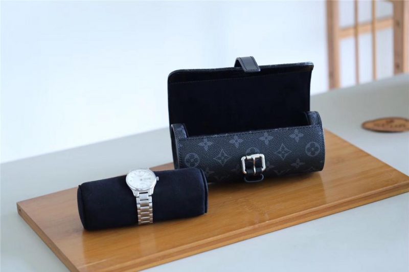 Louis Vuitton 3 WATCH CASE (Monogram Eclipse)JOJOKKREPLICAS | High Quality Replica Watches & Bags