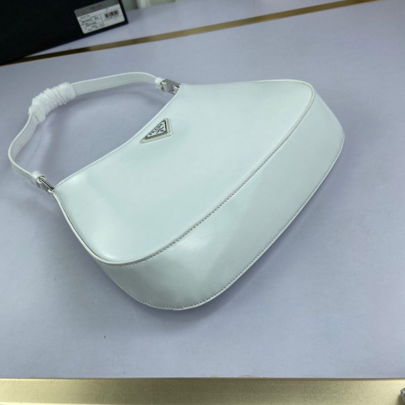 PRADA Cleo Brushed Leather Shoulder Bag WhiteJOJOKKREPLICAS | High Quality Replica Watches & Bags