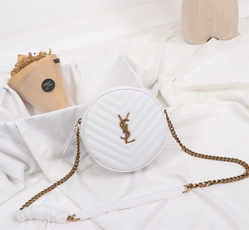 Saint Laurent VINYLE ROUND WHITE CAMERA BAGJOJOKKREPLICAS | High Quality Replica Watches & Bags