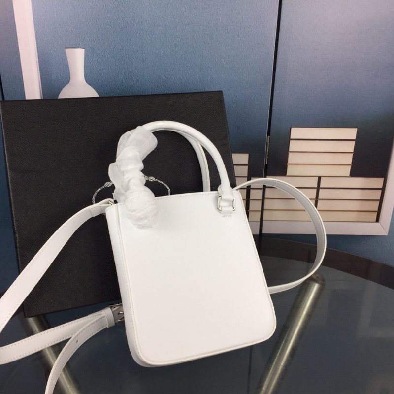 PRADA Small Brushed Leather Tote WhiteJOJOKKREPLICAS | High Quality Replica Watches & Bags